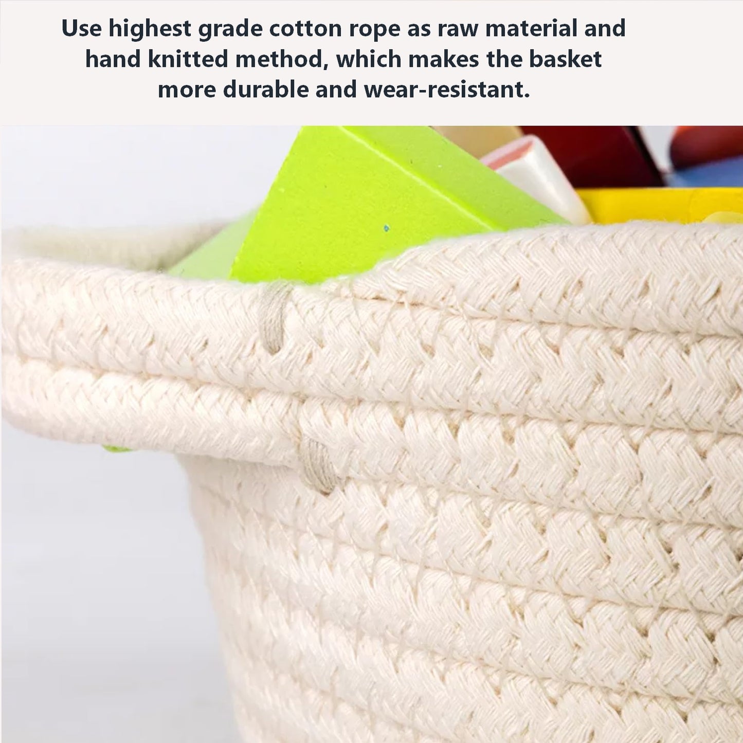 Montessori Organic Cotton Rope Basket