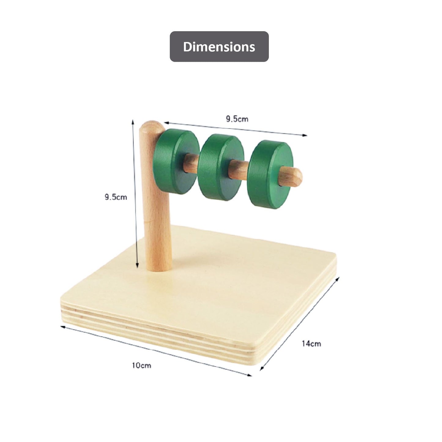 Montessori Discs on Horizontal Dowel