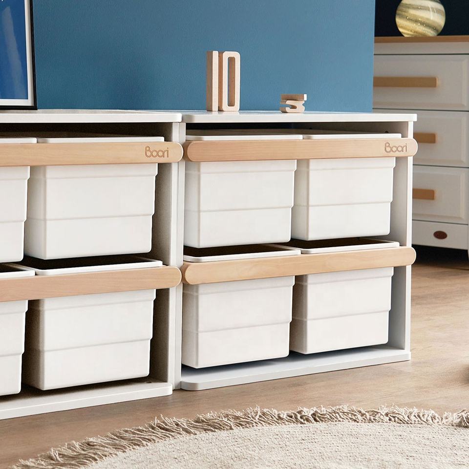 Tidy Toy Cabinet, White & Almond(Pre-order 4-6 weeks)