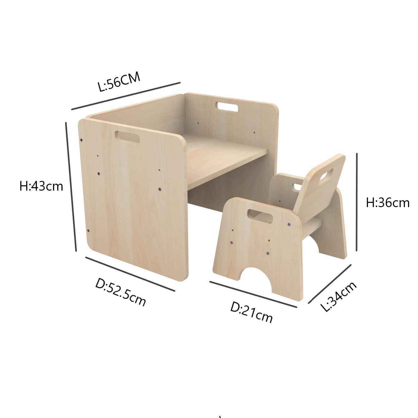 Montessori Weaning Table &Chair Set