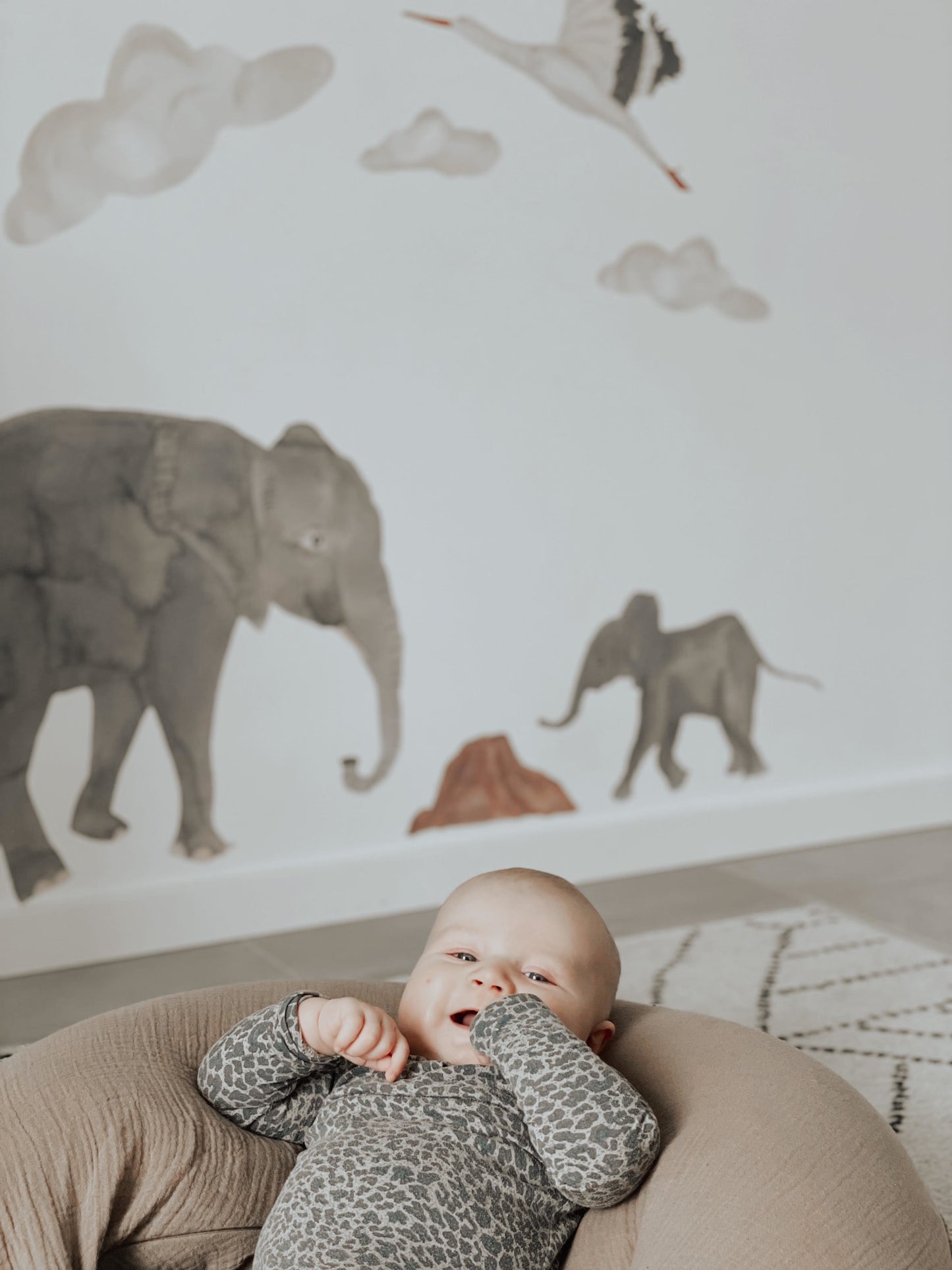 Wall Sticker Baby Elephant-GreyB