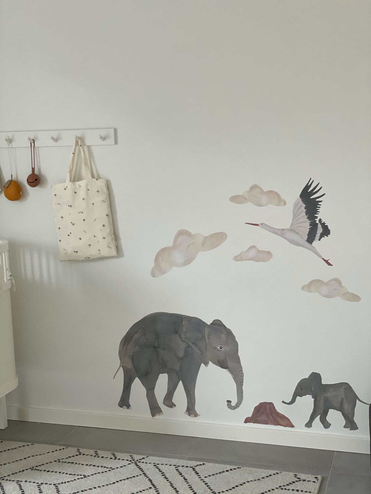 Wall Sticker Baby Elephant-GreyB